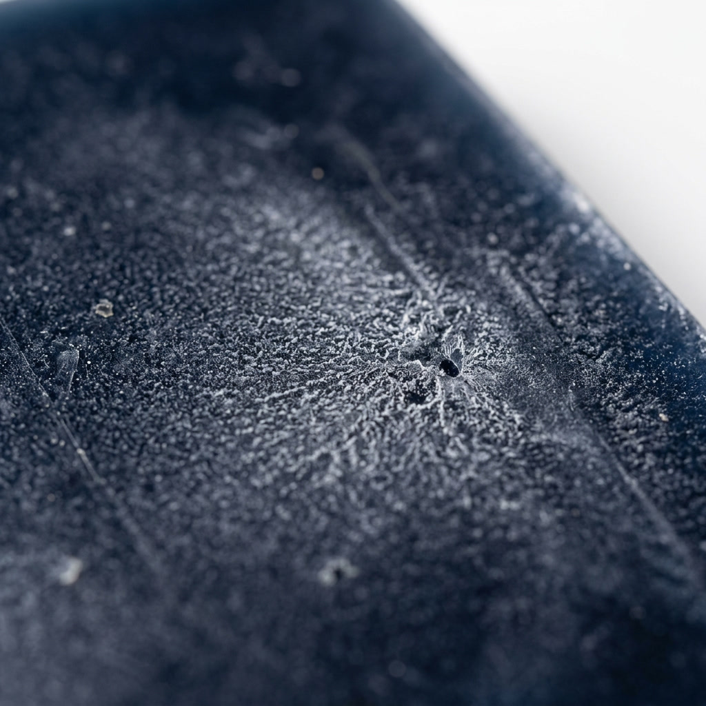 Amine blush — waxy crystalline film on cured resin surface