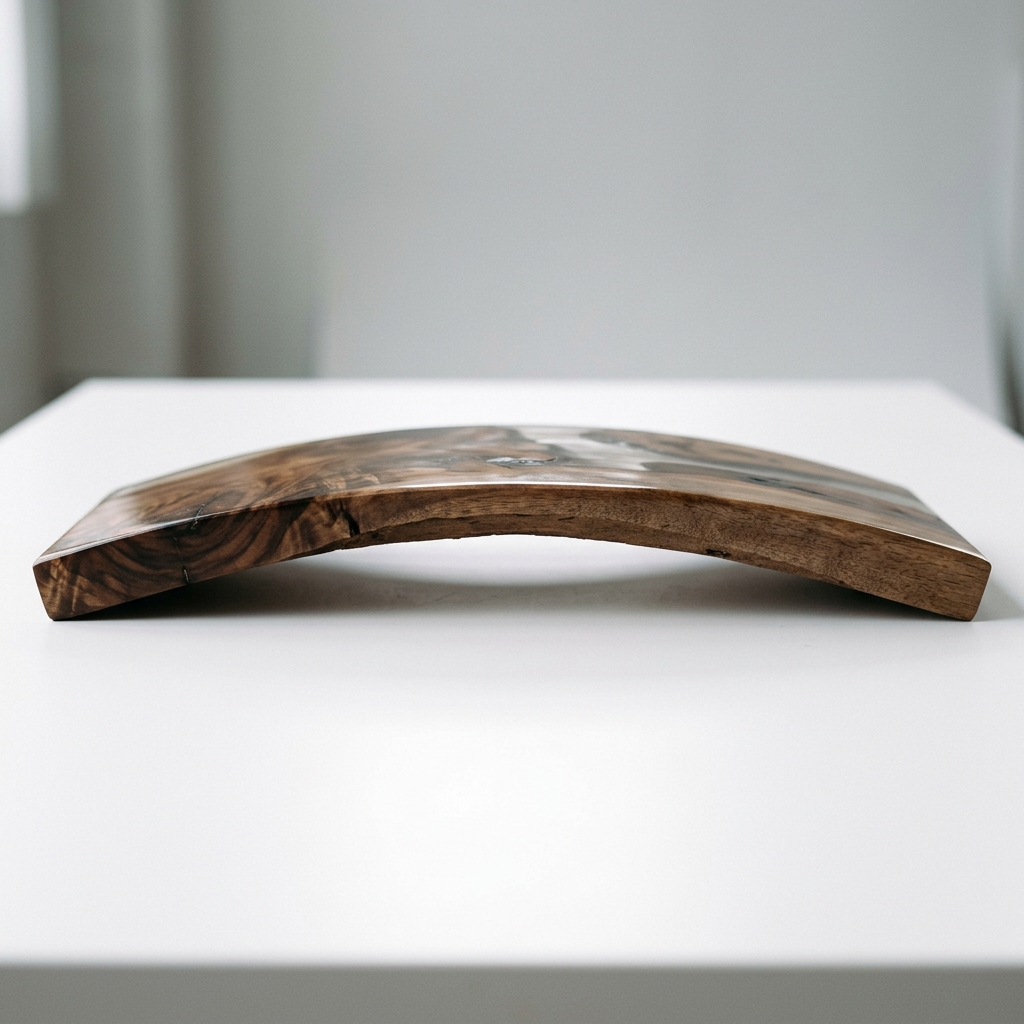 Warping and bowing — resin wood panel lifting off flat surface